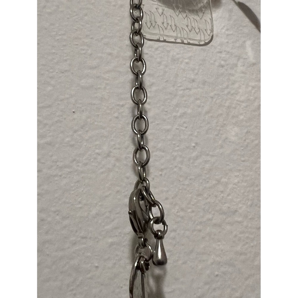 Lia Sophia Cache Silver Necklace and matching brac with Blue and Yellow Accents - Picture 5 of 8